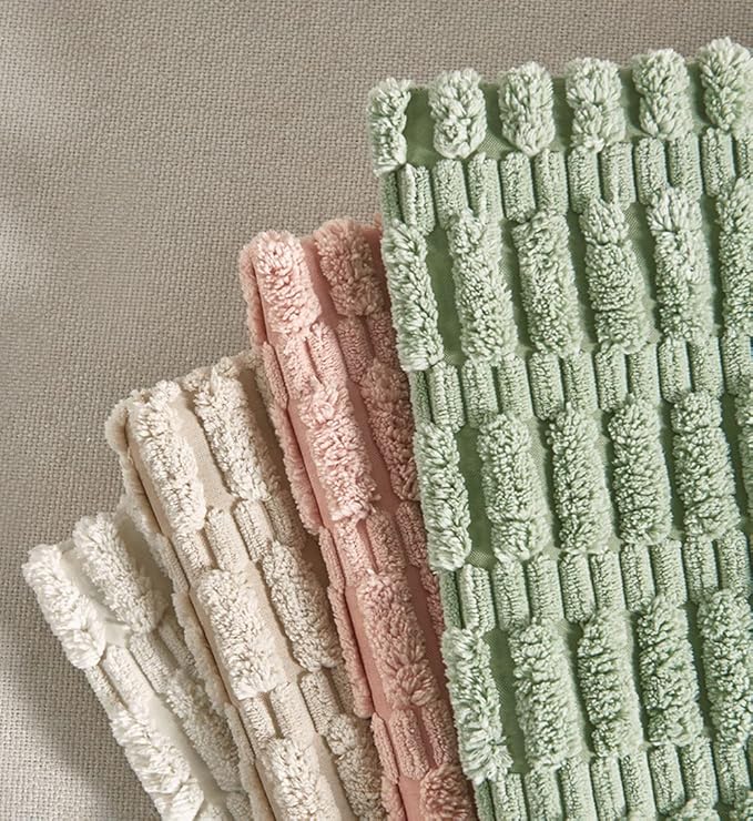 Fancy Homi 2 Packs Tan Lumbar Decorative Throw Pillow Covers 12x24 Inch for Living Room Couch Bed Sofa, Rustic Farmhouse Boho Home Decor, Soft Striped Corduroy Rectangle Cushion Case 30x60 cm