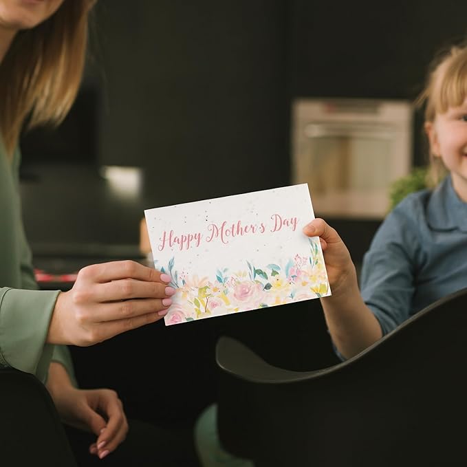 Mother's Day Greeting Card – Plantable Wildflower Seed Paper for Mother's Day, Gifts, & Special Events