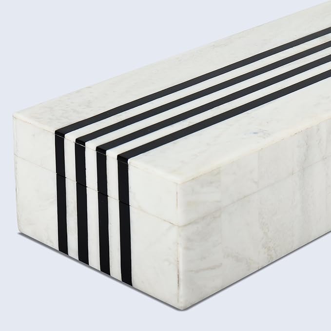 Handicrafts Home Handmade Mono Collection Decorative Jewelry Box Organizer – Keepsakes, Trinkets, and Home Decor – Antique Coffee Table Storage, Memory Box, Farmhouse Style Decor Sprint, 10x4.5x2.5