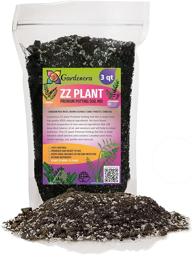 Premium ZZ Plant Superior Growth Soil - Perfect Aeration for Robust Root Development & Plant Health - 3 QUARTS