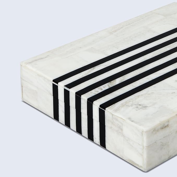 Handicrafts Home Handmade Mono Collection Decorative Jewelry Box Organizer – Keepsakes, Trinkets, and Home Decor – Antique Coffee Table Storage, Memory Box, Farmhouse Style Decor Sprint, 8x6x1.5