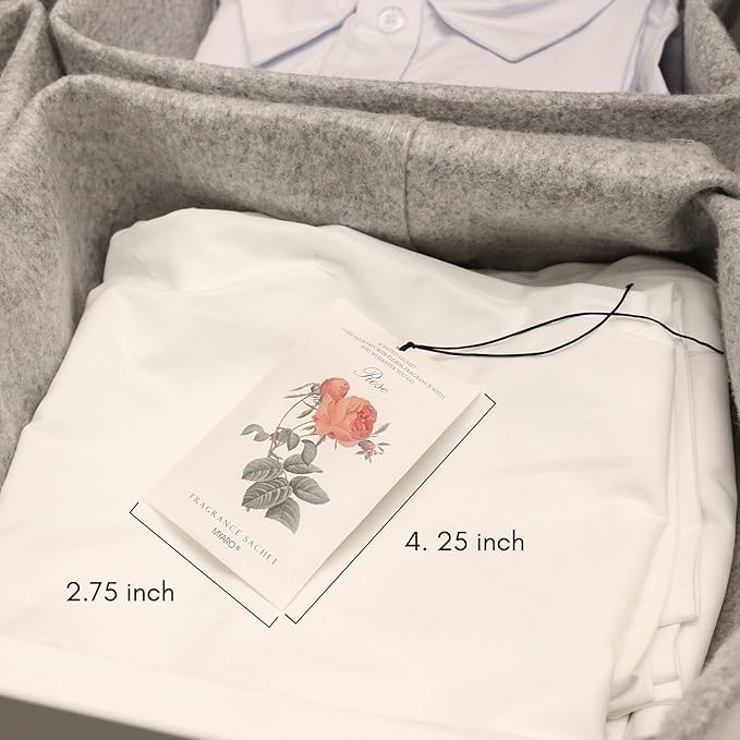 MYARO 12 Rose Sachets for Drawers and Closets, Long-Lasting Sachets Bags Drawer deodorizers Closet Scents Air FreshenerFresh Scents, Home Fragrance for Lover