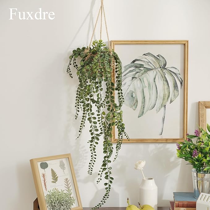 3 Pack Mini Artificial Hanging Greenary Fake Hanging Plants in Basket for Wall Living Room Decor Bathroom Shelf Home Indoor