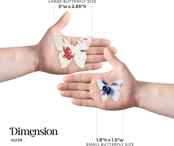 50 pcs Small Seed Paper – Purple Plantable Wildflower Butterflies for Bridal Shower, Wedding Gift, Birthday, Mother's Day & Other Milestone Celebrations