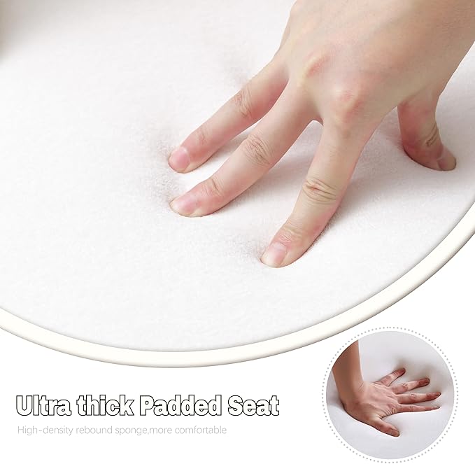 Black and White Counter Height Bar Stools Set of 6 for Kitchen Counter Modern Bar Chairs with Backs for Kitchen Island with Upholstered Fabric Seat and Metal Frame, 26 Inch