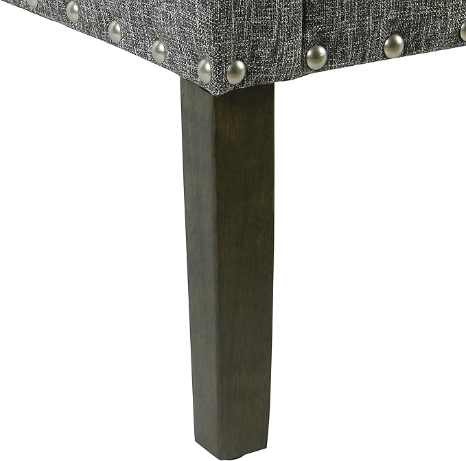 Homepop Home Decor | Upholstered Classic Swoop Arm Accent Chair | Accent Chairs for Living Room & Bedroom | Decorative Home Furniture, Slate Grey