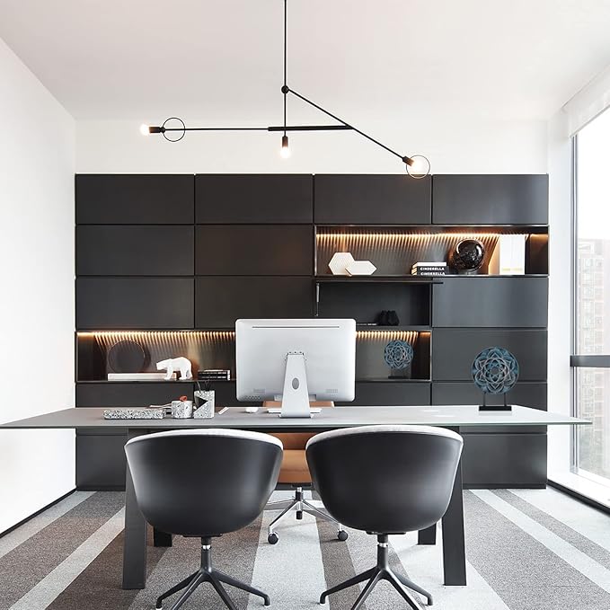 WUBIANJIE Disc Geometric Pattern Statue Sculpture Home Decor Modern Unique Blue Gold Decoration Living Room Bedroom Console Table Statue Accessories (Blue)