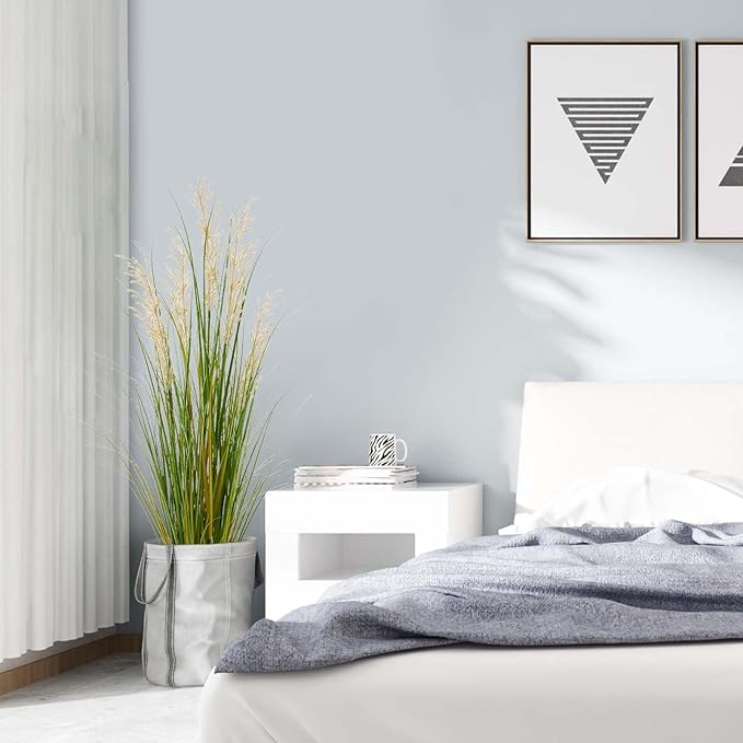 Artificial Plant, 47in Tall, 2pk Grass, Faux House Plants in Pot, Indoor Decorative Flowers &Greenery for Home and Office, Ideal Housewarming Gift