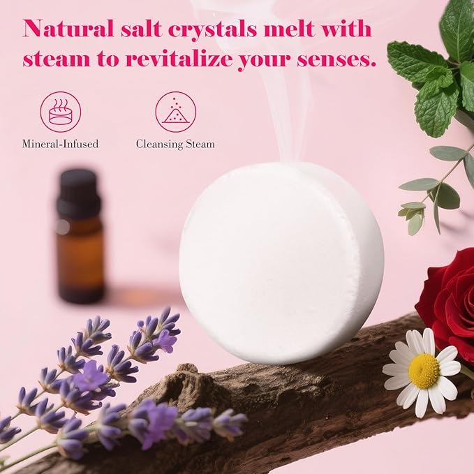 W&E Choice Shower Steamers Aromatherapy 21 Pack- Shower Bombs with Natural Essential Oils for Daily Relaxation & Stress Relief, Birthday Gifts for Women & Men, Mom, Teen