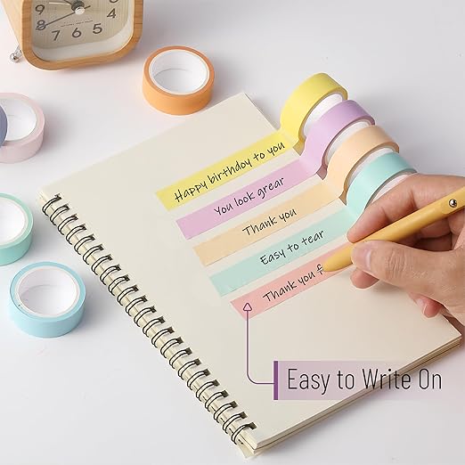 Mr. Pen- Washi Tape Set, 10 Pack, Decorative Tape, Washi Tapes, Colored Tape, Scrapbook Tape, Scrapbook Washi Tape for Journaling, Craft Tape, Washy Tape, Washy-Tape