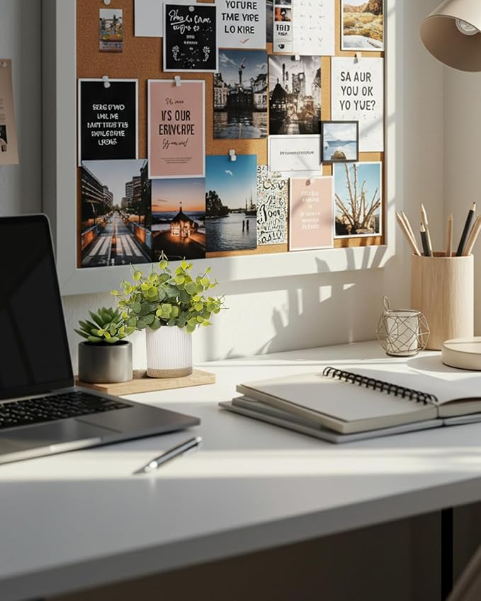 Small Fake Plants Eucalyptus Fake Potted Plants Artificial Eucalyptus Faux Greenery in Ceramic Pot for Bathroom Table Office Home Decor(Green)