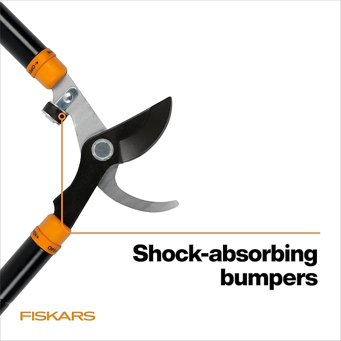 Fiskars Loppers for Tree Trimming, Heavy Duty, with Extendable Handle (24.5"-37" Range), Sharp Bypass Steel Blade Tree Branch Cutter up to 1.5-Inch Diameter Cut Capacity