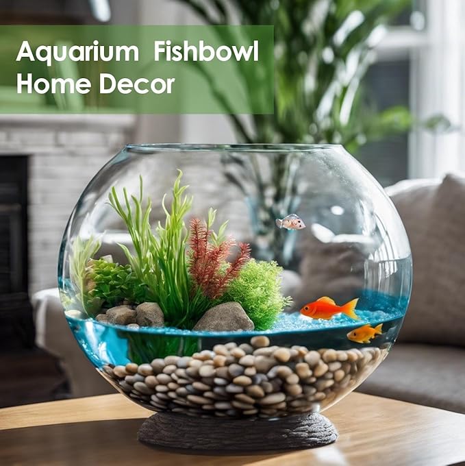 Craft And Party, Fish Bowl Vase, 14" Height x 16" Width Glass Fish Bowl Vase, Bubble Bowl vase for Terrarium, Flower vase Centerpiece