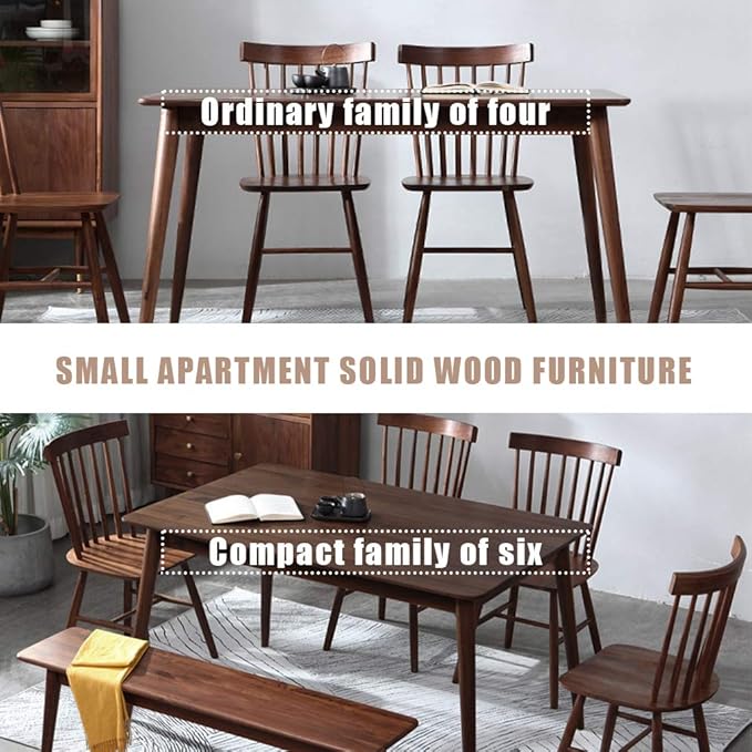 Dining Table Kitchen Table Dining Room Table Small Kitchen Table for Small Spaces Table Modern Home Furniture Dinner Table Rectangular (Dark Brown)