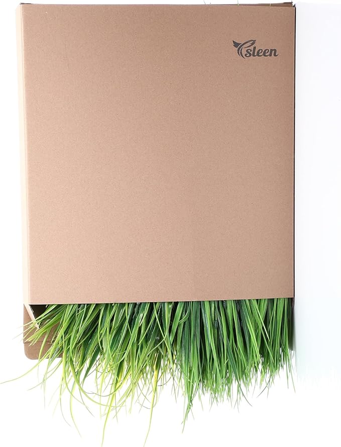 Ysleen 40 Bundles Artificial Grasses Outdoor UV Resistant Fake Plants No Fade Faux Grass Plastic Wheat Grass Greenery Shrubs Garden Porch Window Box Decorating Craft