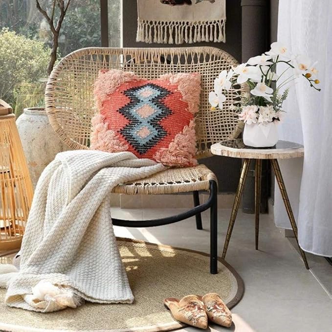 LESING Artificial Potted Orchid Flower for Table Centerpieces,Real Touch White Fake Orchid Flowers in Vase for Home Decoration ﻿(Style 2,White Vase)