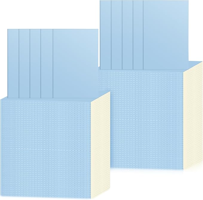 Handepo 100 Pack Composition Notebooks A5/A6 Ruled Lined Composition Kraft Notebooks Bulk Soft Cover Journals Travel Diary Memo for Students Classroom Office Supplies(A5,Blue)