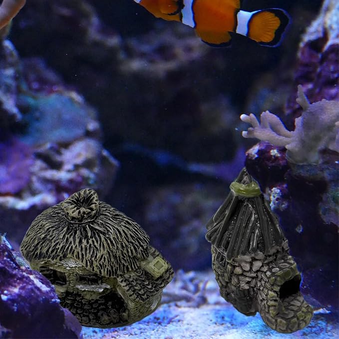 8 PCS Mini House Figurines,Mini Fairy Cottage House, Fairy Garden Cottage Ornaments Accessories for DIY Bonsai，Terrarium，Micro Landscape Yard Bonsai Decoration.