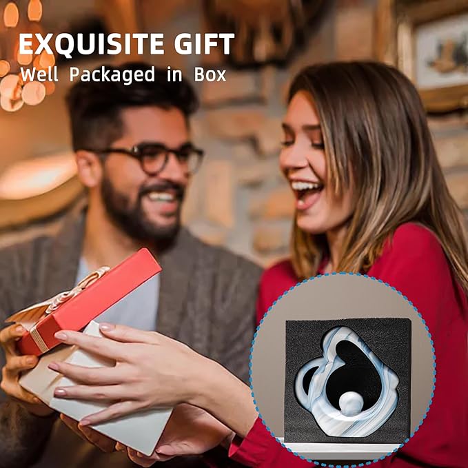 Abstract Sculptures Home Decor Ceramic Statue, Blue Sculpture Coffee Table Decor for Living Room, Dining Room Table Centerpieces, Abstract Art Desktop Decoration