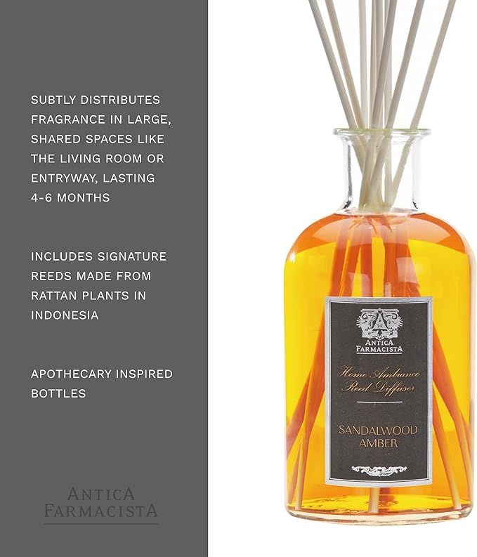Antica Farmacista Home Ambiance Diffuser, Sandalwood Amber, 16.9 Fl Oz