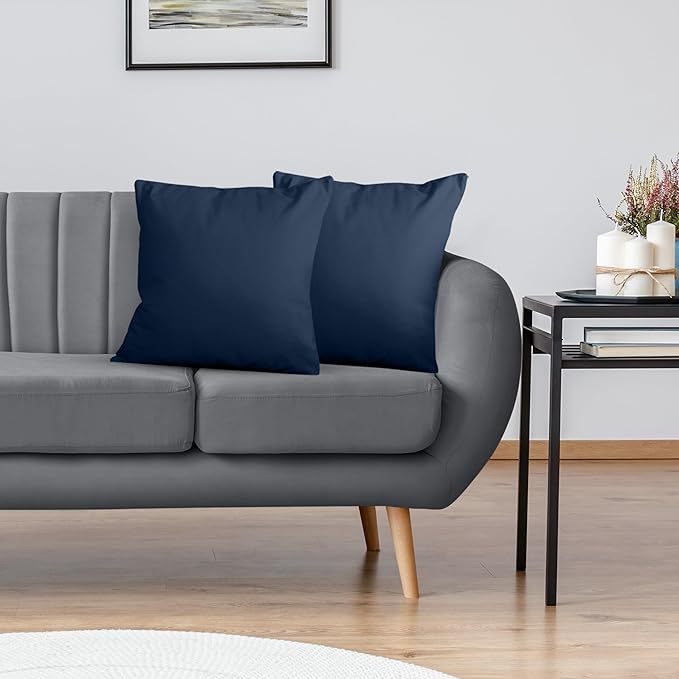 Utopia Bedding Throw Pillows Insert (Pack of 2, Navy) - 22 x 22 Inches Bed and Couch Pillows - Indoor Decorative Pillow