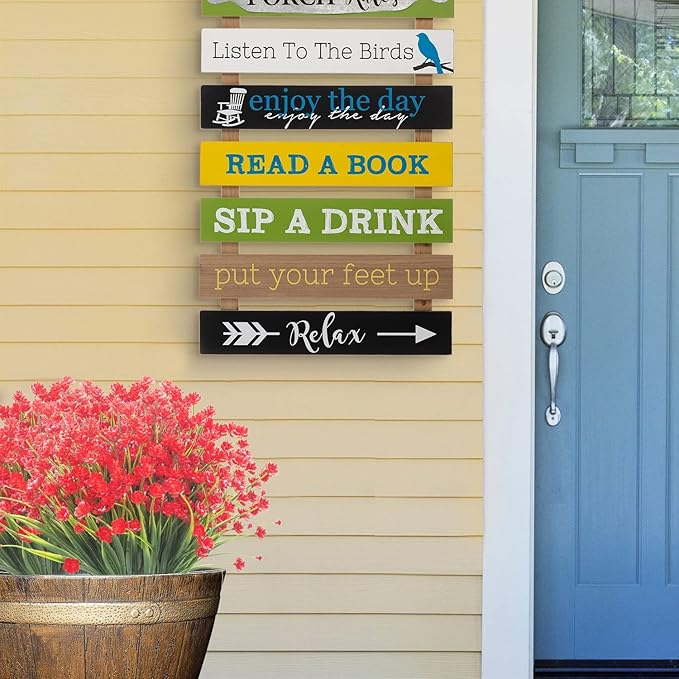 8 Bundles Artificial Daffodil Outdoors Flowers (Red-Daffodil)