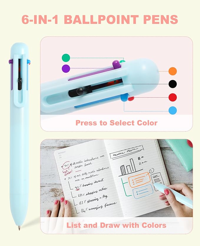 56 PCS Aesthetic School Supplies Cute Stationary Set with Large Pencil Case, Inspirational Ballpoint Pens, Highlighters, Black Ink Gel Pens,Mechanical Pencils 0.5-0.7mm, Student Essentials (Blue)