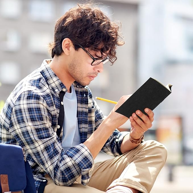 Thenshop 150 Pack Mini Notebooks Bulk Small Notepad Unlined Journals Pocket Blank Sketchbooks Kids Students Gifts Back to School Supplies 4 x 4 Inch 24 Sheets(Black)