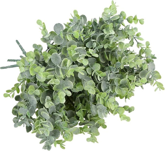 summer flower 8pcs Artificial Eucalyptus,Light Green Grey Outdoor UV Resistant Aritificial Bouguet for Decoration
