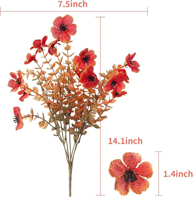 Artificial Mums for Outdoors Garden Home Fall Decor uv Resistant Outdoor Faux Plants Indoor Plastic Fake Plants Greenery Boxwood Porch Patio Fake Mums Flowers 12 Bundles Yard Decorations