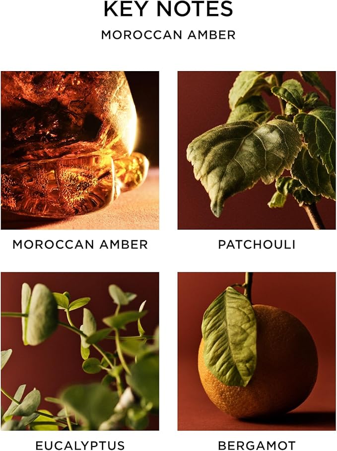 NEST New York Scented 3-Wick Candle, Moroccan Amber - 21.2 oz - Up to 100-Hour Burn Time - Reusable Glass Vessel