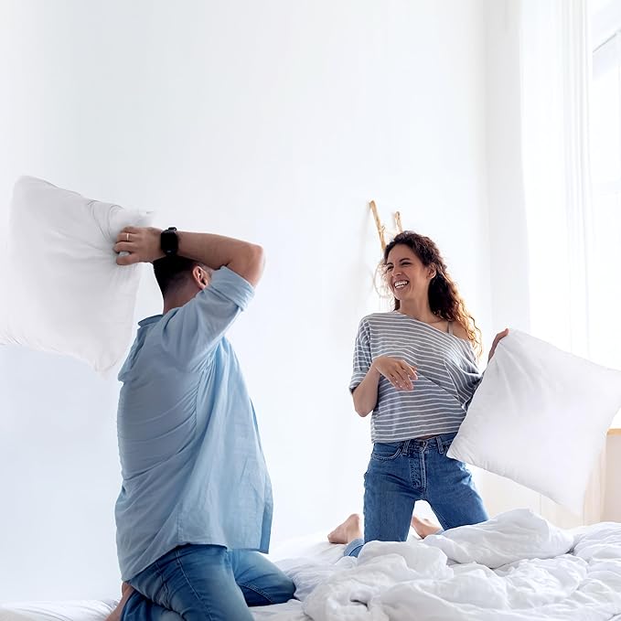 Utopia Bedding Throw Pillows Insert (Pack of 2, White) - 24 x 24 Inches Bed and Couch Pillows - Indoor Decorative Pillow