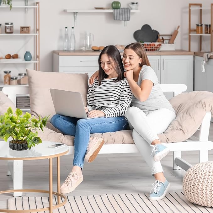 12.8" Artificial Plants Decor Fake Potted Plants with Special Leaves Greenery Faux Lifelike Silk Plants in Rustic Black Clay Planter Perfect for Indoor Home Outdoor Farmhouse Bathroom Décor