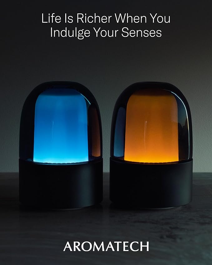 AromaTech AromaDream Scent Diffuser for Essential Oil Blends & Fragrances – Cold-Air Diffusion Scent Machine w/Bluetooth for Home, Bathroom, Bedroom, Boutiques, Spa – Nebulizing Diffusion System