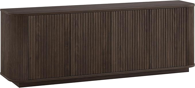 Henn&Hart Rectangular TV Stand for TV's up to 75" in Warm Brown, for Home, Living Room, Bedroom, Entertainment Room, Office