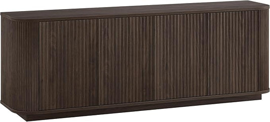 Henn&Hart Rectangular TV Stand for TV's up to 75" in Warm Brown, for Home, Living Room, Bedroom, Entertainment Room, Office