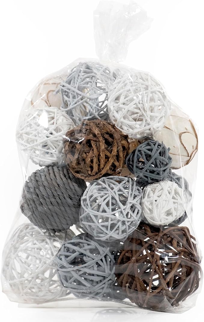 ANDALUCA Decorative Balls Vase Filler Bag with Orbs, Balls (Grey)