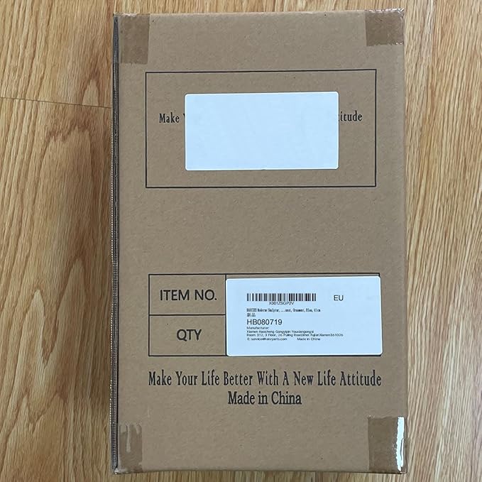 HAUCOZE Modern Sculpture Decor Abstract Statue Figurine Sea Wave Arts Gifts Polyresin Crafts 16.0 inch