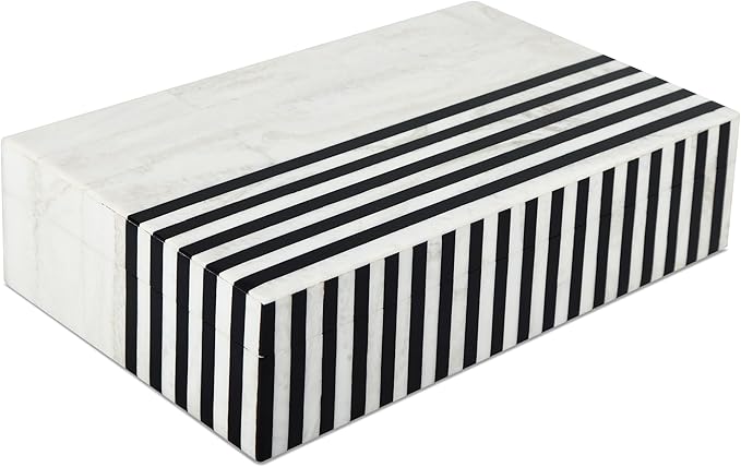 Handicrafts Home Handmade Mono Collection Decorative Jewelry Box Organizer – Keepsakes, Trinkets, and Home Decor – Antique Coffee Table Storage, Memory Box, Farmhouse Style Decor Lead, 10x6x2.5