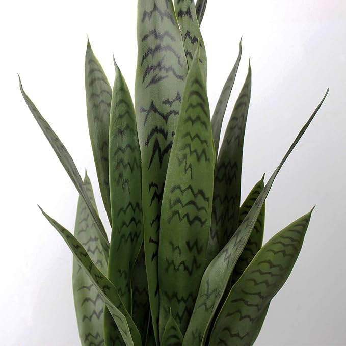 NICENATURE 26" Artificial Sansevieria Plant Faux Snake Plant in Pot for Home Décor Office Decoration