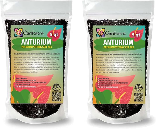Anthurium Potting Mix - Crafted for Superior Performance and Colorful Blooms - 10 QUARTS