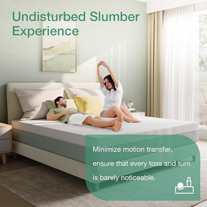 Novilla Twin XL Mattress,10 Inch Gel Memory Foam Mattress for Suppotive &Pressure Relieving, Medium Firm Feel in a Box,Bliss