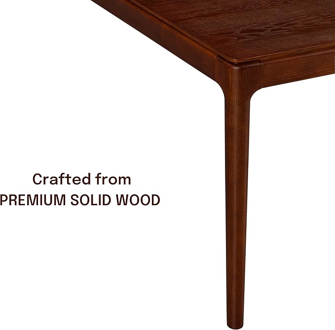 NTC Mingle 55 Inch Modern Design, Rectangular Dinner Table for Dining Room, Living Room Furniture, Effortless Assembly, Dark Walnut