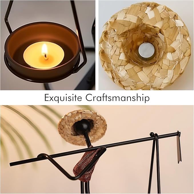 Notart Art Gallery | Creative African Tribal Lady Candle Holders, Tribal Lady Candle Holder Centerpieces, Iron Candlestick Holders for Home, Bar,Dining Table Decor, Personalizable Style Shelf Décor