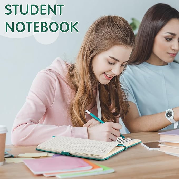 24 Pack Leather Notebook Journals Bulk 5.7" x 8.3" Harder Cover A5 Journals for Writing Men Women Leather Travel Notebooks Daily Gifts for Office School (Multicolored)