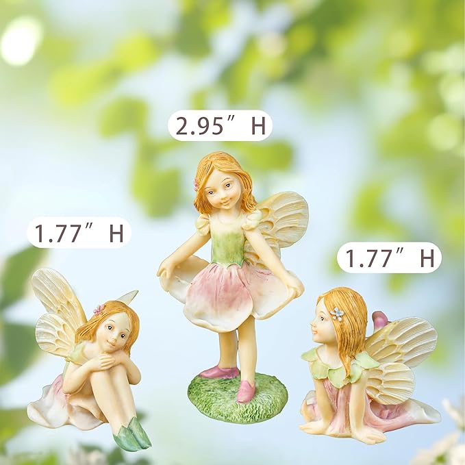 TZSSP 3 Pcs Garden Miniatures Fairies Mini Figurine Fairy Accessories Decor for DIY Kit Ornaments Micro Landscape Micro Landscape Terrarium Ornaments