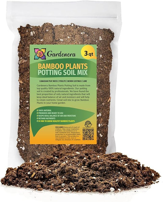 Premium Bamboo Potting Soil Mix - (3 Quart Bag)