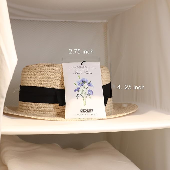 MYARO 12 Packs Linen Scented Sachets for Drawer and Closet, Long-Lasting Sachets Bags Air Freshener Fresh Scents, Potpourri Bags Home Fragrance for Lover