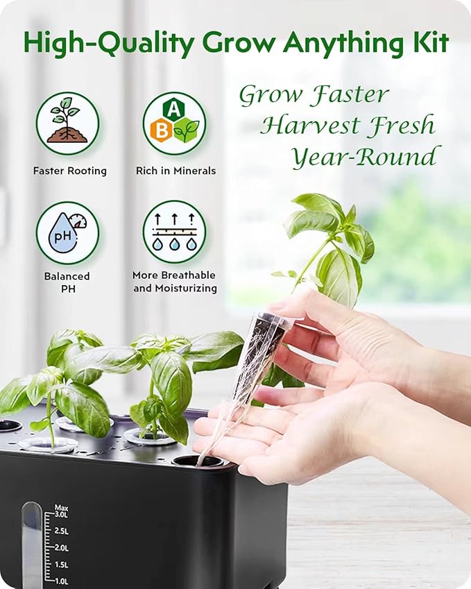 160pcs Hydroponic Pods Kit Grow Anything Kit with 40 Grow Sponges, 40 Grow Baskets, 40 Grow Domes, 40 Pod Labels - Compatible with Hydroponics Supplies from All Brands