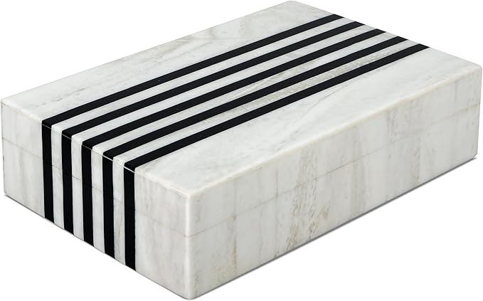 Handicrafts Home Handmade Mono Collection Decorative Jewelry Box Organizer – Keepsakes, Trinkets, and Home Decor – Antique Coffee Table Storage, Memory Box, Farmhouse Style Decor Sprint, 8x5x2